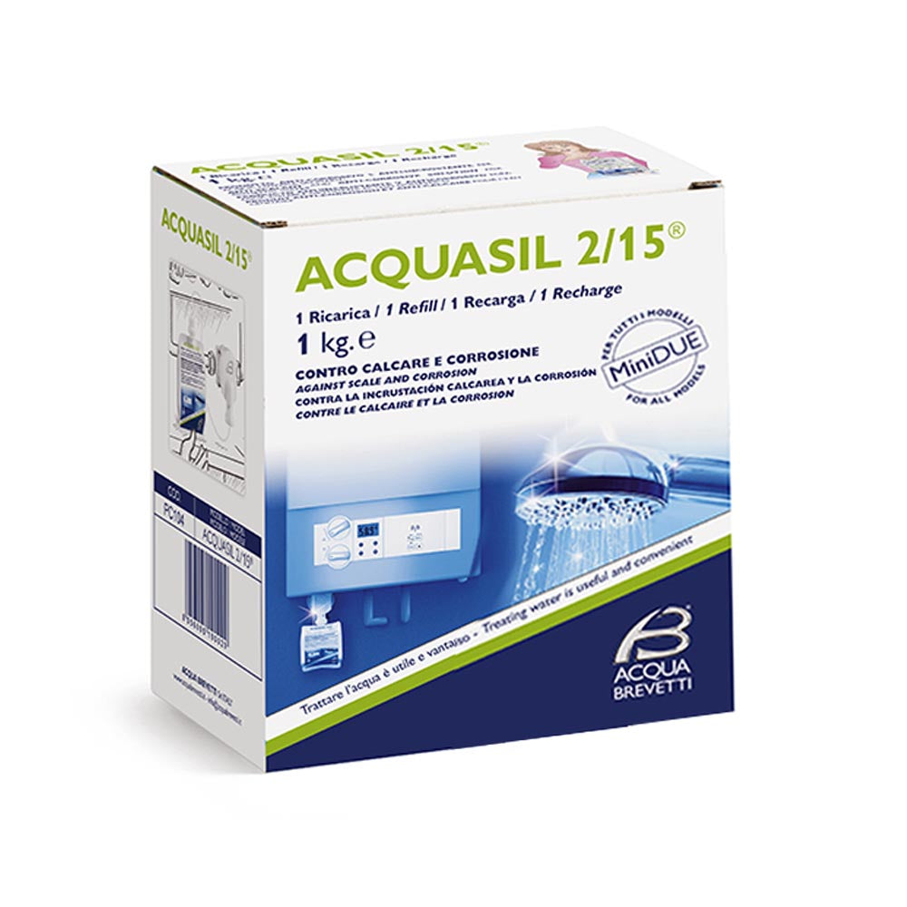 ANTICALCARE PER CALDAIE ACQUASIL 2/15 ANTICORROSIONE 1 SACCA DA 1KG. ACQUABREVETTI PC104