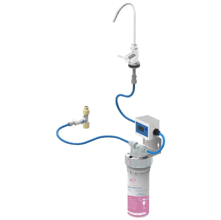 KIT PINK PIUMA AFFINATORE ACQUA CON RUBINETTO EROGATORE -  DEPURATORE ACQUA POTABILE