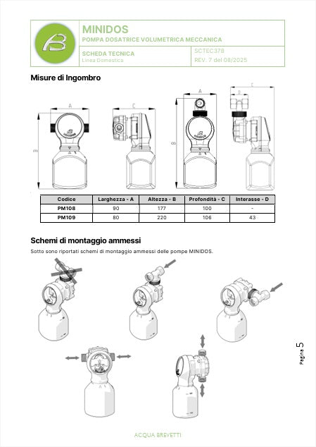 POMPA MECCANICA MINIDOS 1/2 F CON ATTACCO DIMA PM109